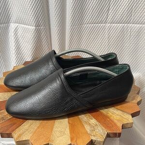 L. B. Evans Black Leather Slip-On Loafers men's size 11 1/2